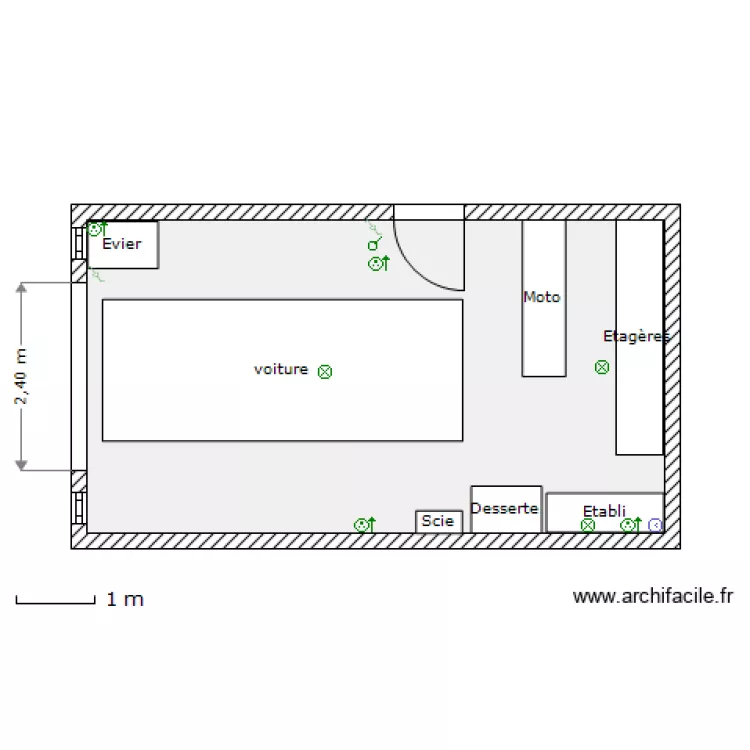 Garage 4x7,37m 29,5m². Plan de Garage 4x7,37m 29,5m². Plan de