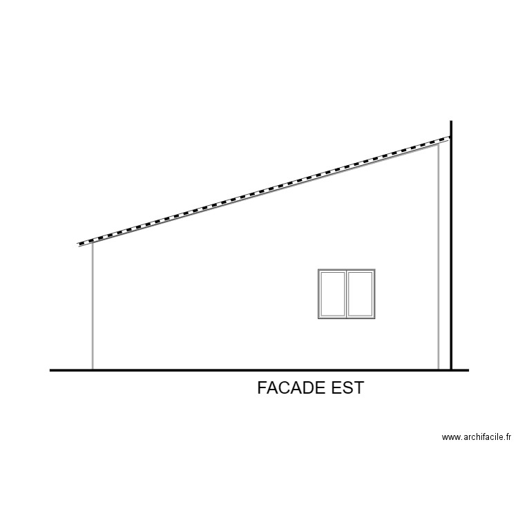 facade est bon. Plan de 1 pièce et 25 m2