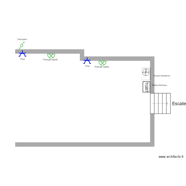 Hall toilette. Plan de 0 pièce et 0 m2