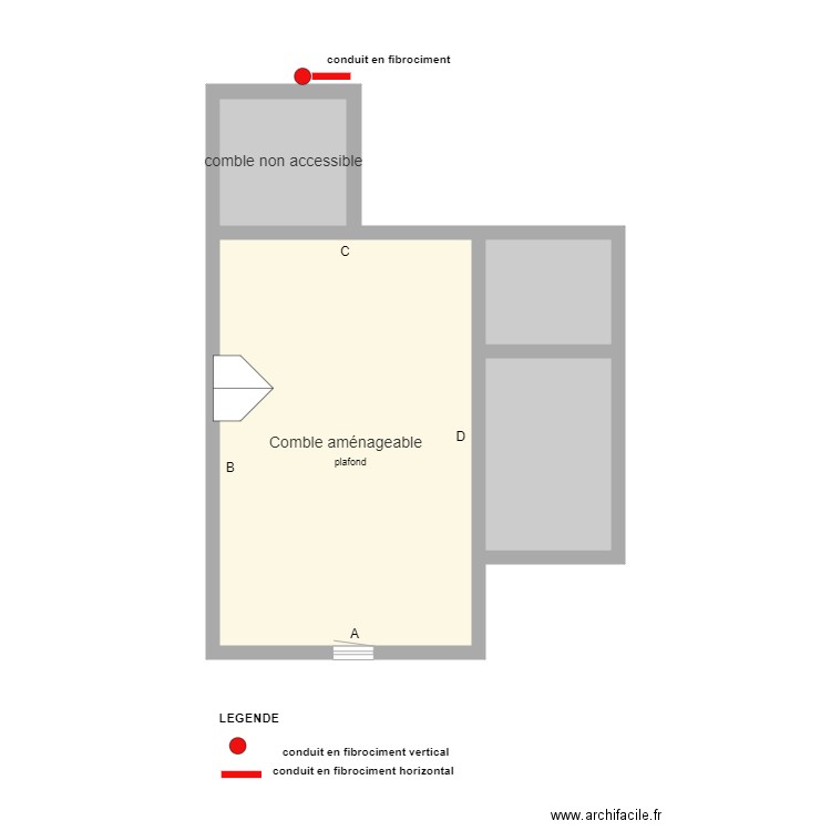 Maison T2 comble. Plan de 0 pièce et 0 m2