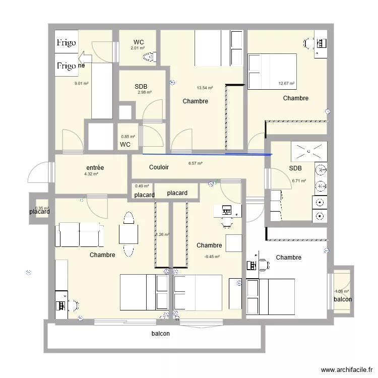 lemasson apr&egrave;s travaux. Plan de 