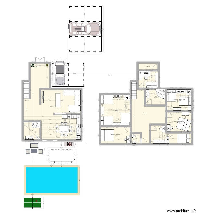 SKZ HOUSE . Plan de 12 pièces et 191 m2