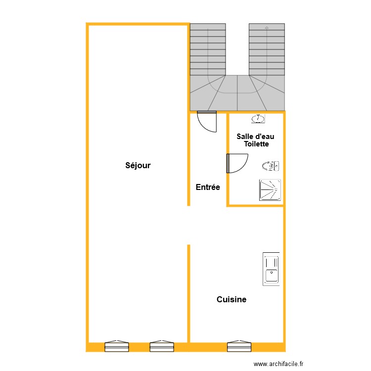 albert orange. Plan de 2 pièces et 94 m2