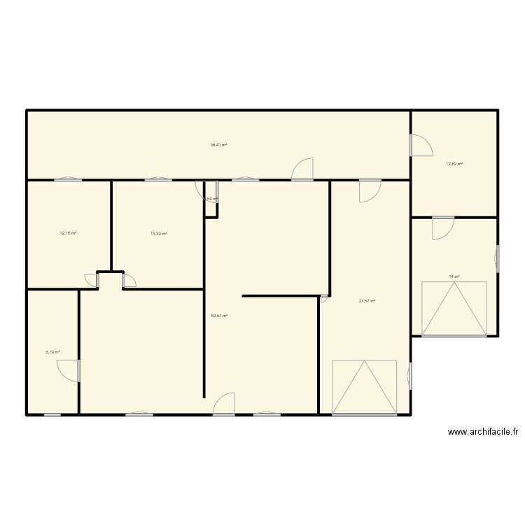 Maison Hornaing. Plan de 9 pièces et 185 m2