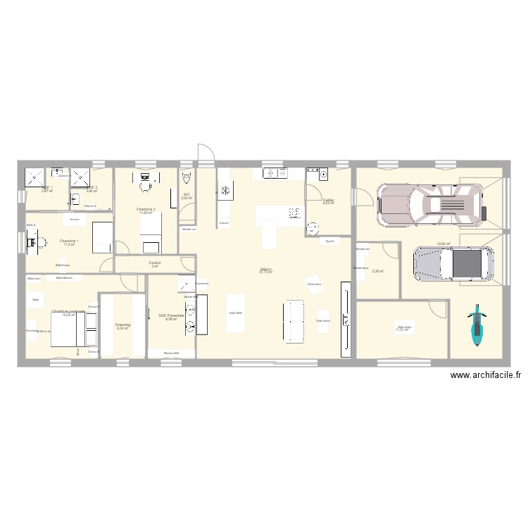 Maison Caze. Plan de 0 pièce et 0 m2