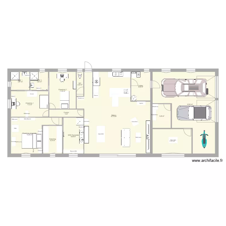 Maison Caze. Plan de 