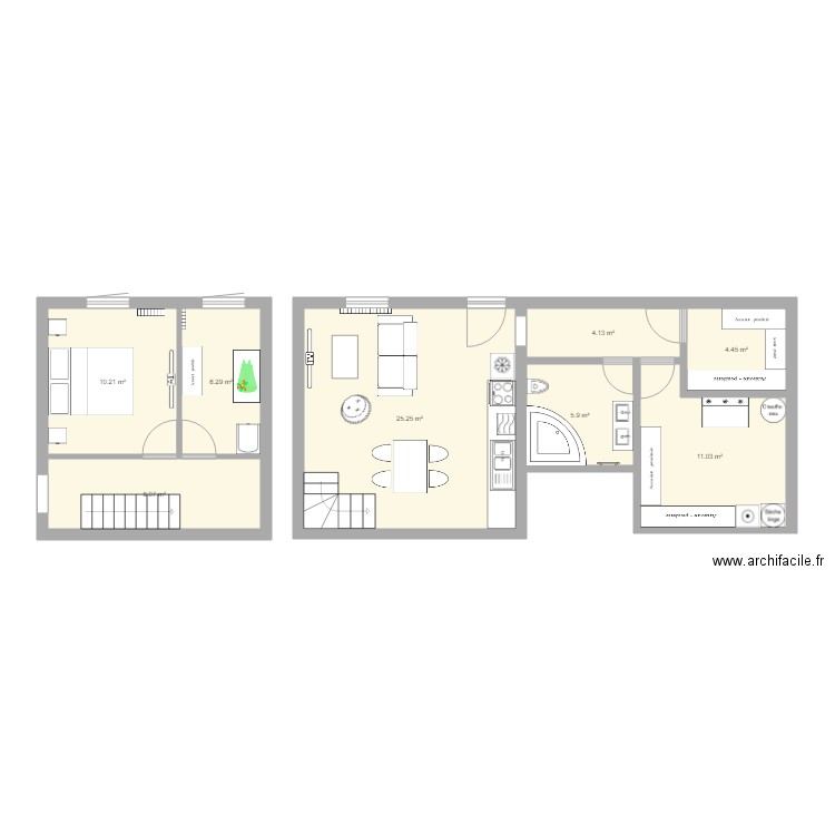 appartement Cedric vide bas. Plan de 0 pièce et 0 m2