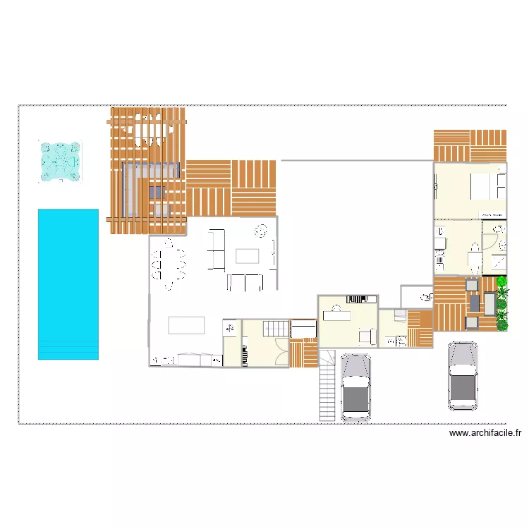 plan maison bungalow. Plan de 