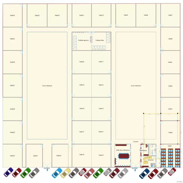 positions colonnes. Plan de positions colonnes. Plan de