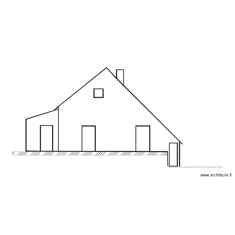 FACADE sud ouest 1. Plan de 0 pièce et 0 m2