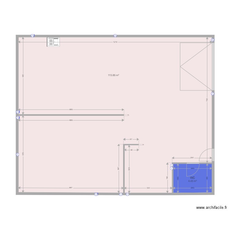 atelier 120 m2 ST BERTHEVIN NU. Plan de 0 pièce et 0 m2