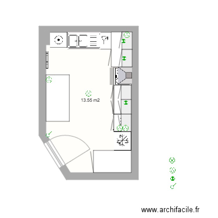 Cuisine Suresnes. Plan de 0 pièce et 0 m2