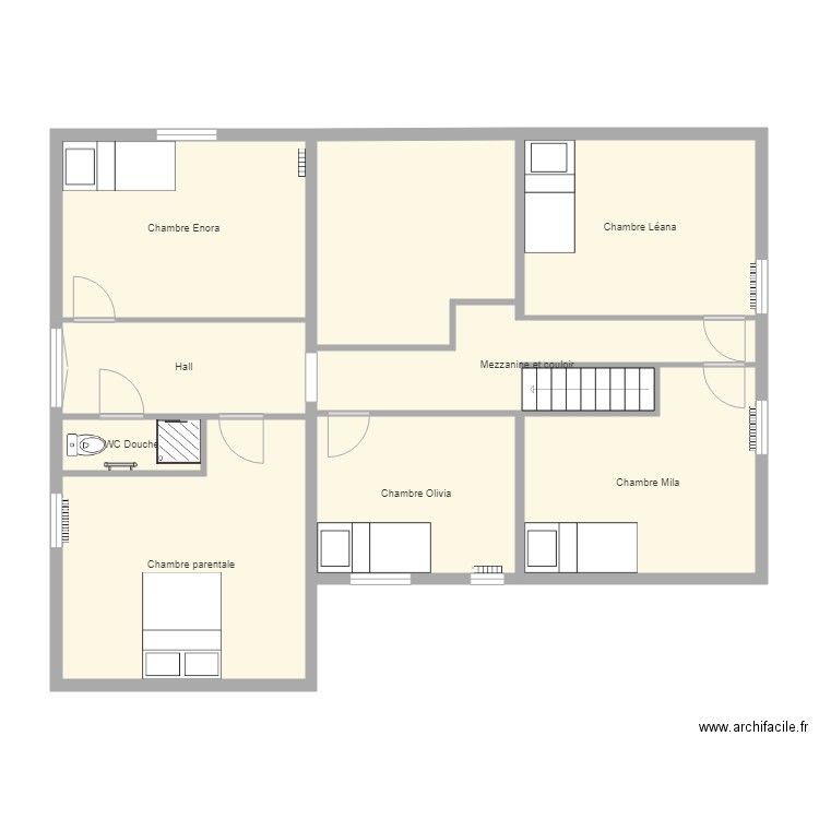 Etage. Plan de 0 pièce et 0 m2