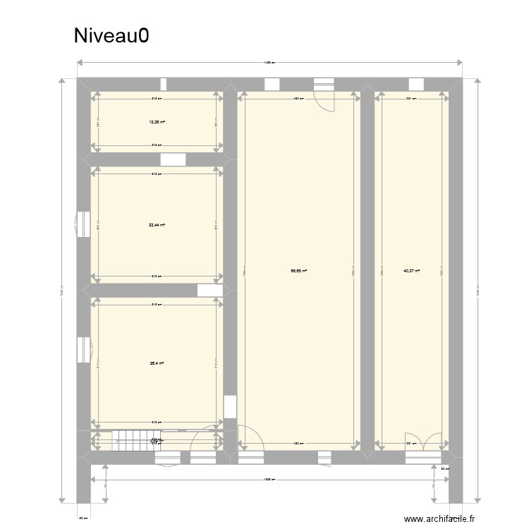 Trossy-Prapezi Niv0. Plan de 0 pièce et 0 m2