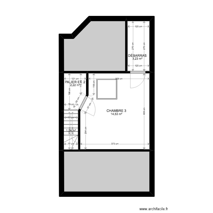 BI 11240 . Plan de 19 pièces et 135 m2