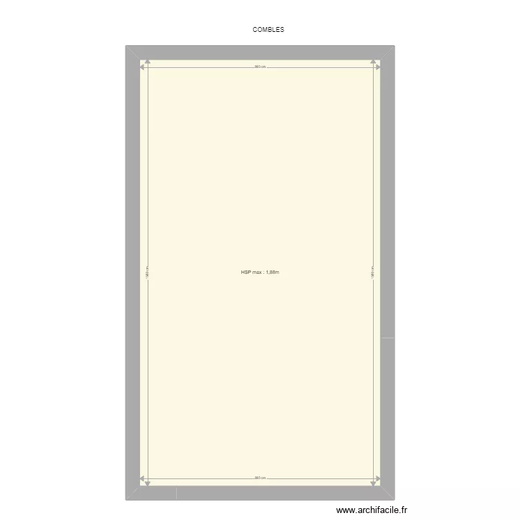 OCHER - BUIS COMBLES. Plan de 