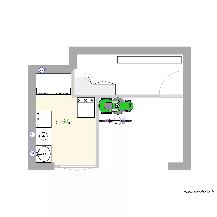 garage. Plan de 