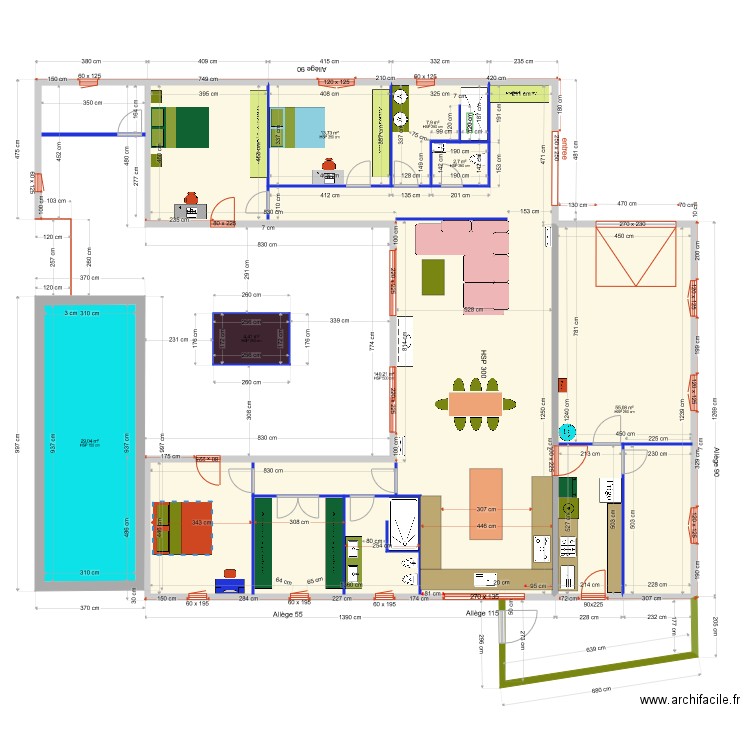 PLAN OUVERTURE MENUISERIES MONTAREN INTERIEUR. Plan de 0 pièce et 0 m2