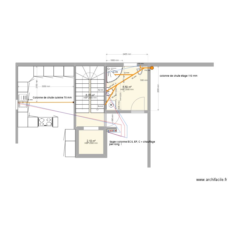 settimio tavannes 2. Plan de 3 pièces et 15 m2