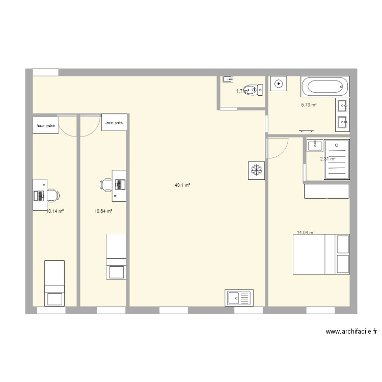 plan appartement 85 m2