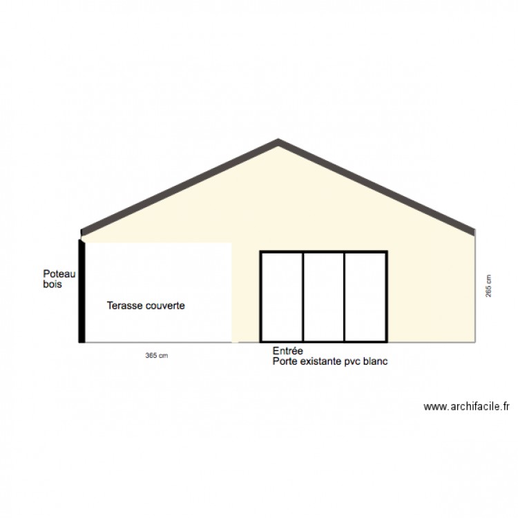 Facade Sud avant travaux. Plan de 0 pièce et 0 m2