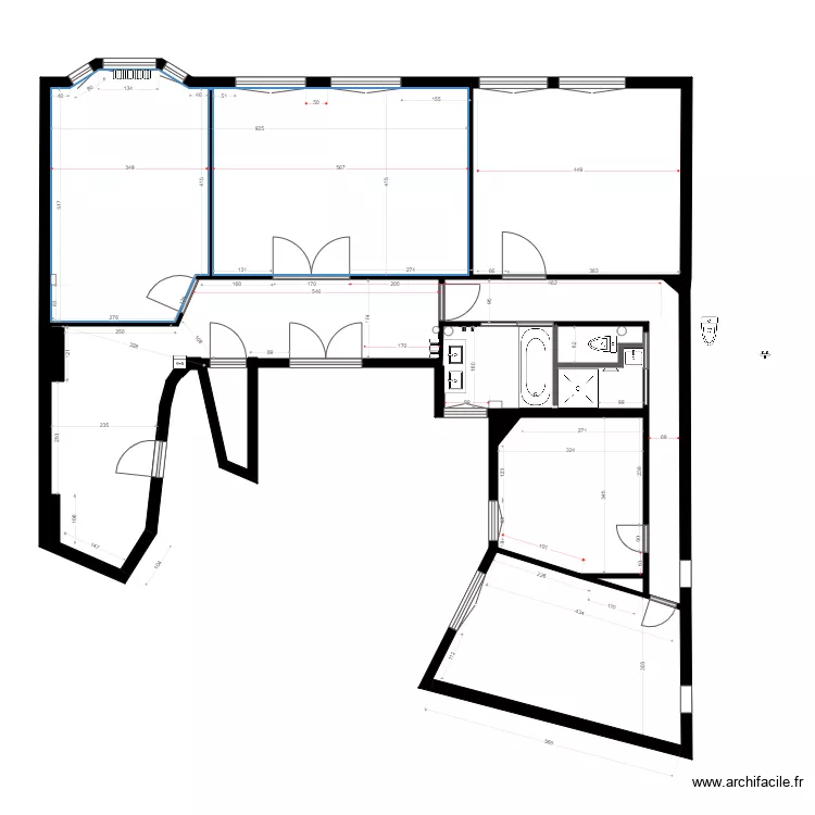 de witte existant. Plan de 