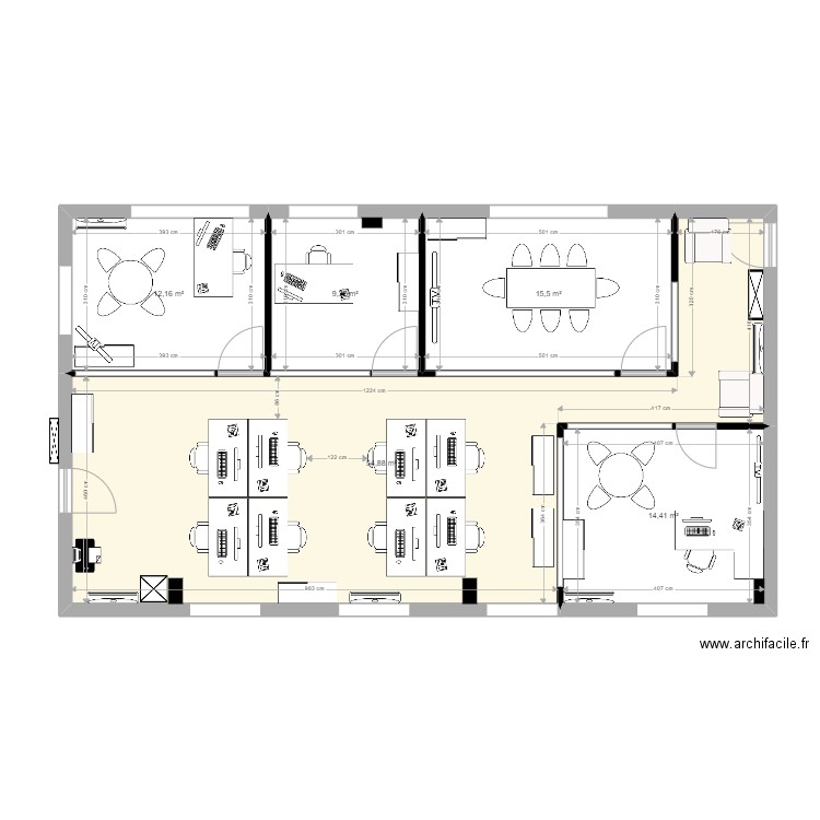 ETAGE EURO2 v4. Plan de 5 pièces et 106 m2