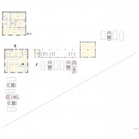 Maison commune 9 trames (9x9 m) sans atelier  2 coursive