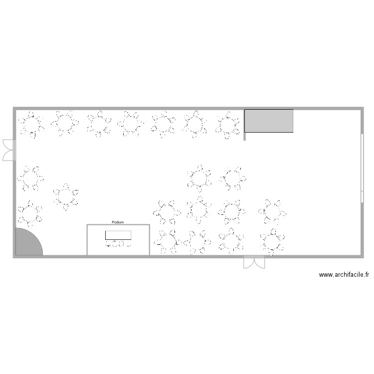 PLAN DE TABLE maria. Plan de 2 pièces et 387 m2