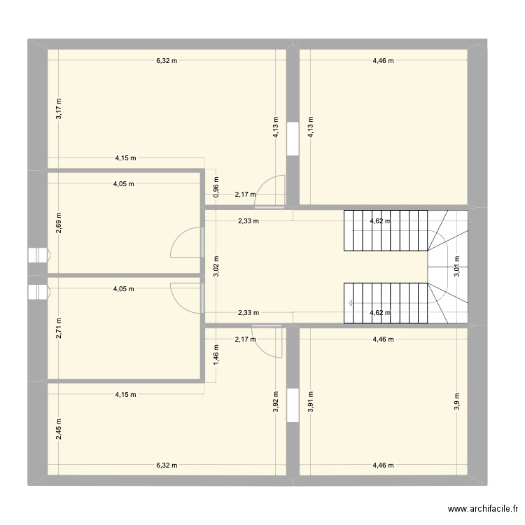 alison 2° etage. Plan de 7 pièces et 119 m2