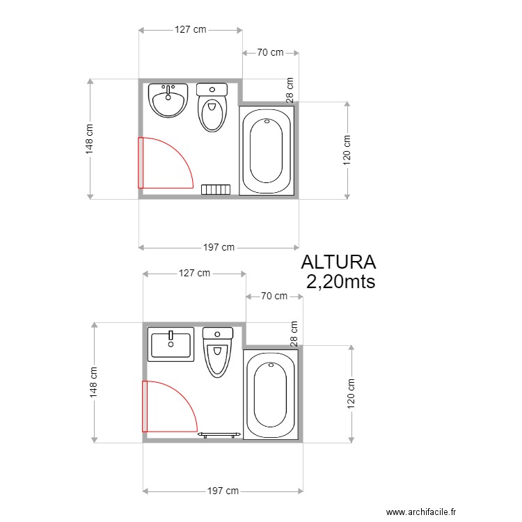 JAVIER LOPEZ CAMBA BAÑO PEQUEÑO. Plan de 0 pièce et 0 m2