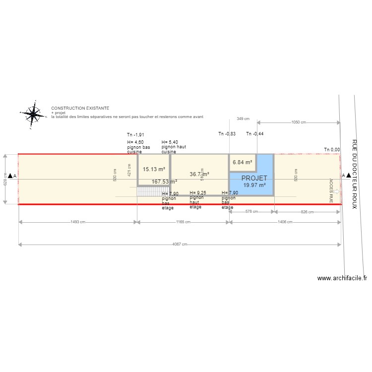 PLAN MASSE 2 avec projet. Plan de 0 pièce et 0 m2