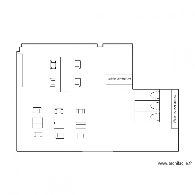 au coiffeur. Plan de 0 pièce et 0 m2