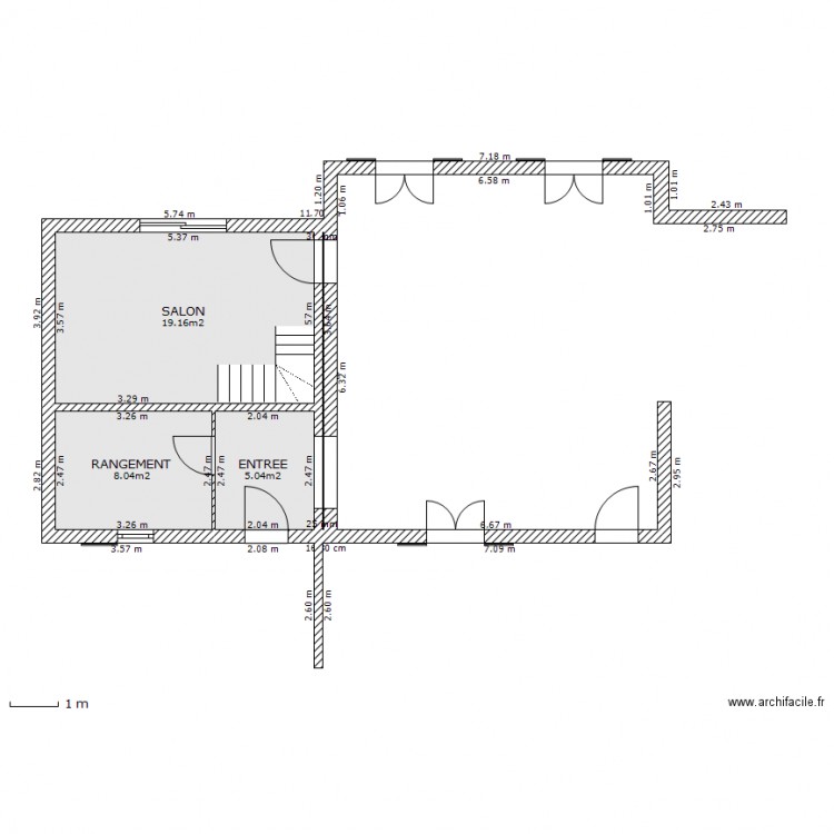 Agrandissement RDC. Plan de 0 pièce et 0 m2