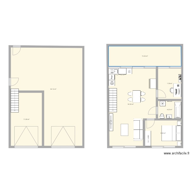 extension 2. Plan de 0 pièce et 0 m2