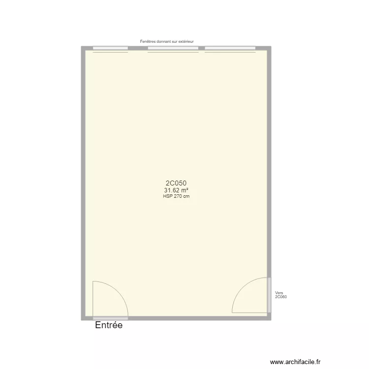Bureau 2C050 FS. Plan de 