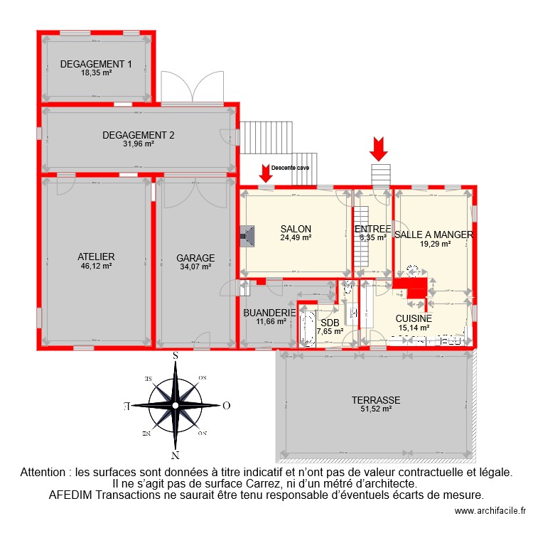 BI 6909 RDC. Plan de 0 pièce et 0 m2