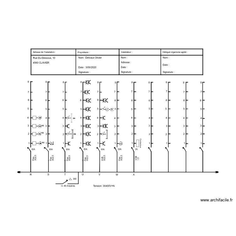 Schéma unifilaire 3 Olivier Delvaux. Plan de Schéma unifilaire 3 Olivier Delvaux. Plan de