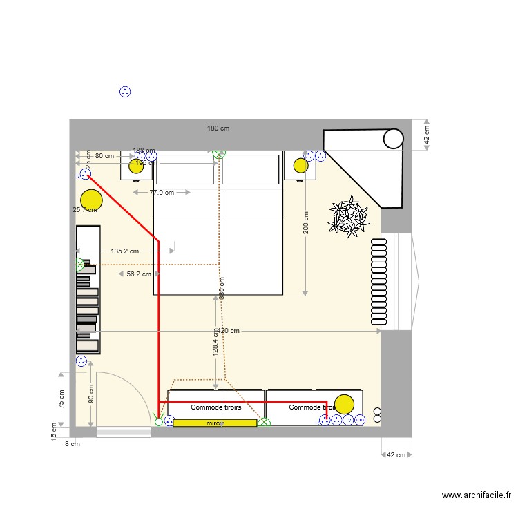 Chambre parents VERSION FINALE. Plan de 0 pièce et 0 m2