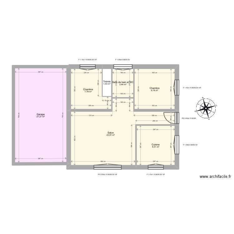 MENDOLA. Plan de 7 pièces et 82 m2