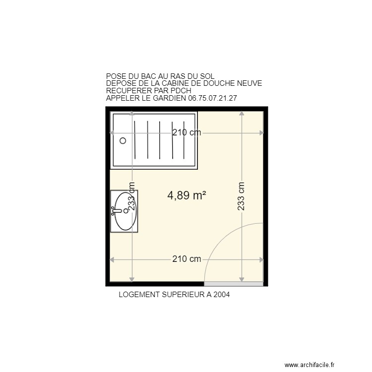 WATTEBLED1 MAURICE . Plan de 1 pièce et 5 m2