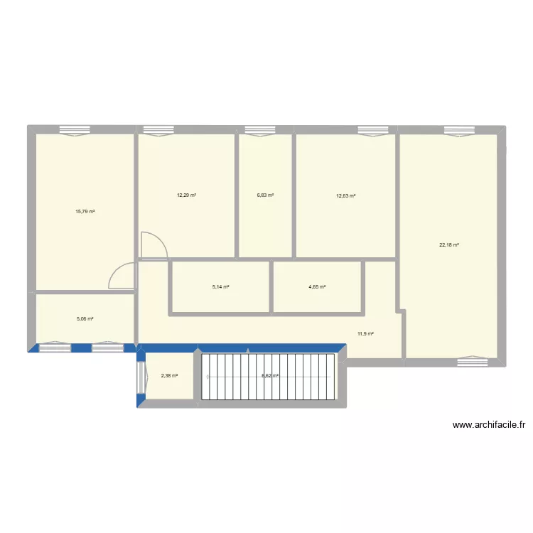 PAUL BERT R+1 2303. Plan de 11  et 105 m²