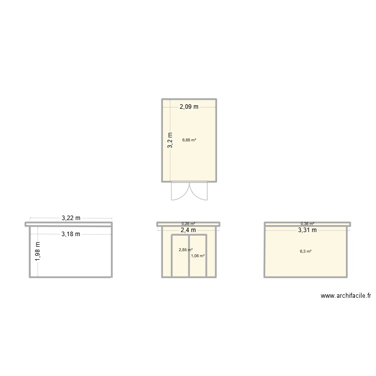 DPC4. Plan de 6 pièces et 17 m2