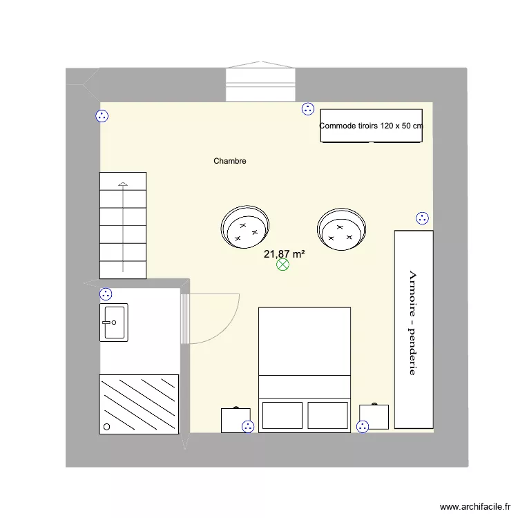 Chambre Tour. Plan de 