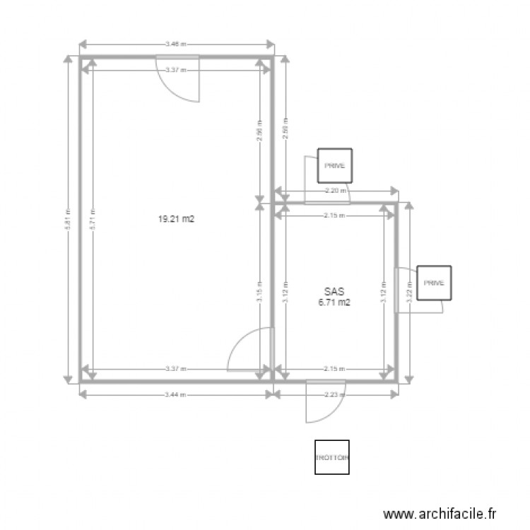 TAVERS SALLE DE REUNION. Plan de 0 pièce et 0 m2