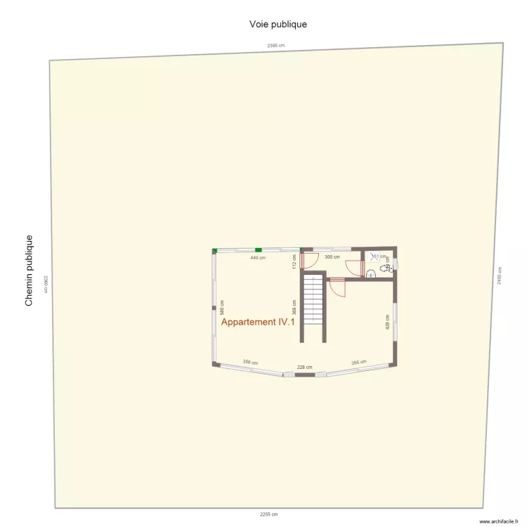 Appartement IV1. Plan de 