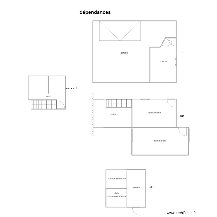 testa dépendances. Plan de 0 pièce et 0 m2