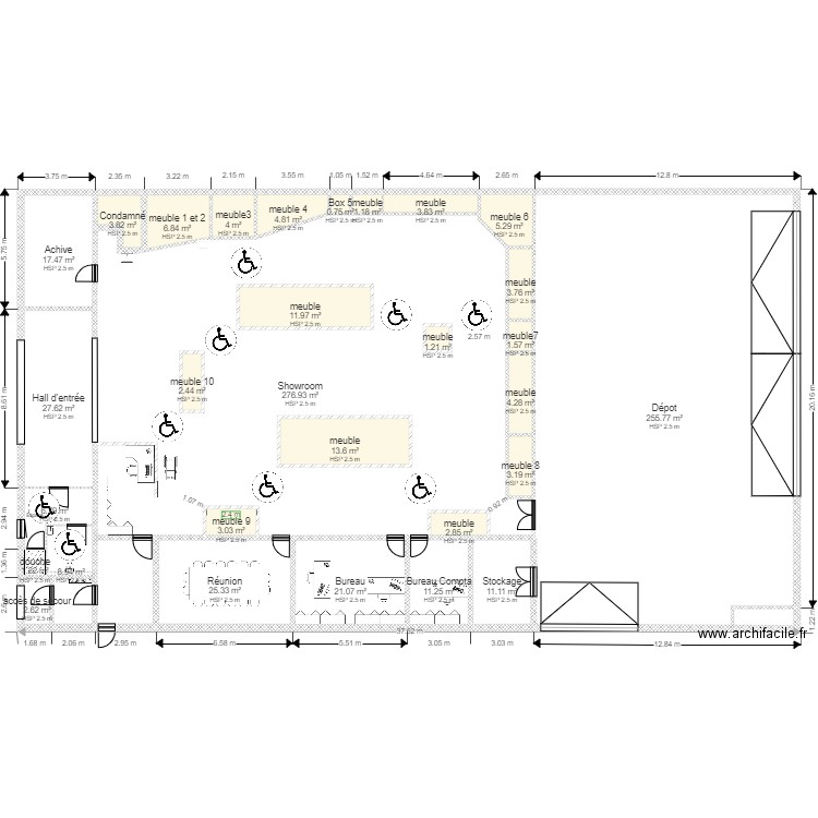 magasin 22. Plan de 0 pièce et 0 m2