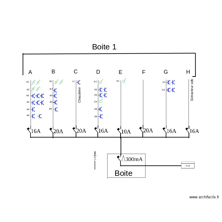 filaire Roger boite 1. Plan de 0 pièce et 0 m2