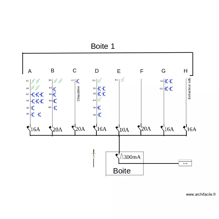 filaire Roger boite 1. Plan de 